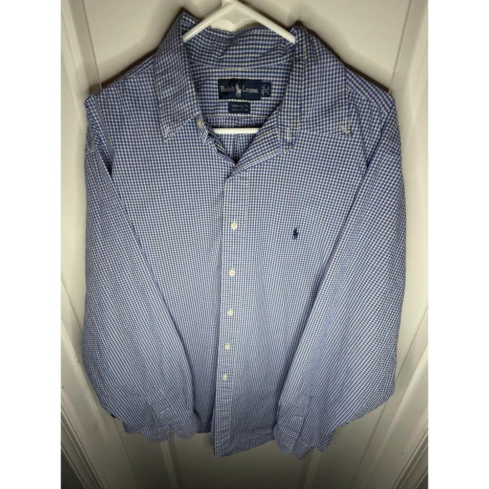 Polo Ralph Lauren Classic Fit Gingham Oxford Plaid Long Sleeve Dress Shirt